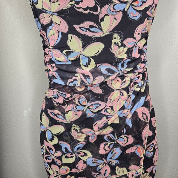 URBAN OUTFITTERS Strappy Midi Bodycon Dress Butterfly Print Size Small - Picture 13 of 14